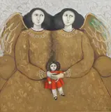 Leticia Tarrago, Angeles in La Sala, circa 2005, Oil on Canvas