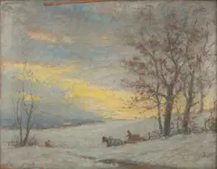 Winter Scene by Joseph W. Gies, Oil on Canvas, sold Jul 2026