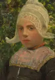 Frederick Hall, Dutch Girl, circa 1900, Oil on Mahogany Panel