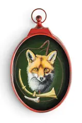 Debbie Cadenas, Red Fox from the Red Fox Inn, Oil on Canvas in a Watchmaker Trade Sign