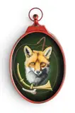 Debbie Cadenas, Red Fox from the Red Fox Inn, Oil on Canvas in a Watchmaker Trade Sign