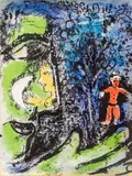 Marc Chagall, Red Child 1, Lithograph in Colors