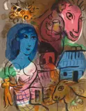 Marc Chagall, Untitled, Lithograph in Colors