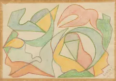 Manya Konolyi, Colored, circa 1962, Pencil on Paper