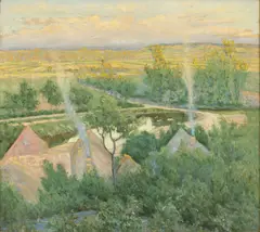 Otakar Nejedlý, A View of Okoř, Czech Republic, 1902, Oil on Canvas