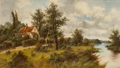 Octavius Clark, A Hampshire River, circa 1900-10, Oil on Canvas