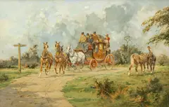 George Wright, Nearing Guildford, Surrey, Oil on Canvas, Ca.