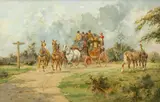 George Wright, Nearing Guildford, Surrey, Oil on Canvas, Ca.