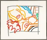 Tom Wesselmann, Bedroom Blonde Doodle with Photo, 1988, Screenprint Colors, on Museum Board