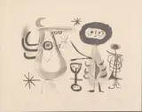 Plate 4 from Album 13 by Joan Miró, 1948, Lithograph on Wove Paper, sold Jun 2026
