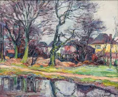 Charles Genge, Beyond the Back Fence, Oil on Canvas
