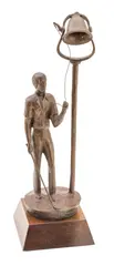 Oscar Graves, The Bell Ringer, 1978, Bronze Sculpture