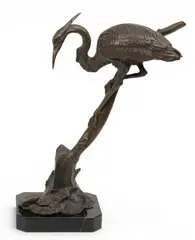Fishing Heron by Antoine-Louis Barye, Bronze Sculpture, sold Jun 2026