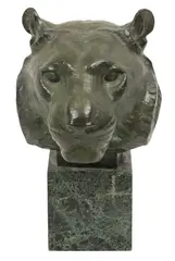 Charles Delhommeau, Panther, circa 1920-30, Bronze Sculpture