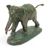 Antoine-Louis Barye, Elephant D'Asie (Indian Elephant), Bronze Sculpture