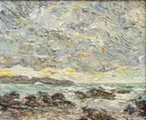 Michael Lubomudrov, Wellington Harbor Entrance, 1999, Oil on Canvas