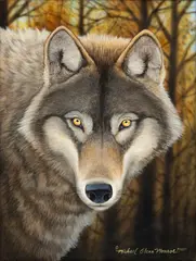 Michael Glenn Monroe, Untitled, 2007, Oil on Canvas, Wolf Portrait