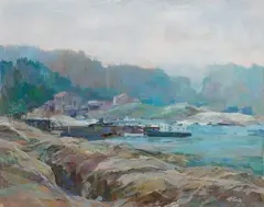 Michael Curtis, Camden, Maine, circa 1991, Acrylic on Paper