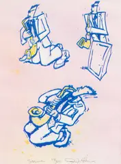 R. J. Hohimer, Saxman, Serigraph on Paper