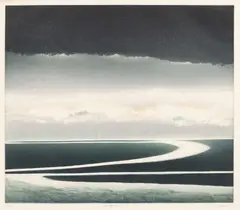 Jean Solombre, The River, circa 1987, Colored Etching on Paper