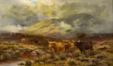 Louis Bosworth Hurt, In Perthshire Scotland, circa 1890, Oil on Canvas, Signed
