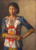 Sam Knecht, Syumuka, 1990, Egg Tempera on Panel