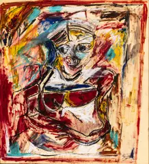 Willem de Kooning, Untitled (Woman), circa 1950-60, Oil, Pastel, Ink, Gouache And Watercolor on Paper