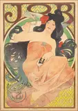 Alphonse Mucha, Job (La Femme Brune), circa 1898, Chromolithograph Poster