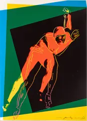 Andy Warhol, Speed Skater, from Art and Sports Portfolio, Screenprint in Colors, on Arches 88 Paper
