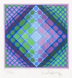Victor Vasarely, Remek (Marvel), 1989, Screenprint in Colors on Wove Paper