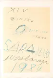 Cy Twombly, Sarajevo, from Art and Sports, 1983, Lithograph, Etching and Aquatint in Colors, on Arches Paper