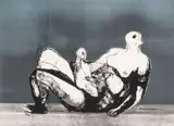 Henry Moore, Reclining Mother, 1982, Lithograph in Black and Grey, on Wove Paper