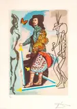 Courtier, from Papillons Anciennes by Salvador Dalí, 1977, Lithograph in Colors on Arches Paper, sold May 2026