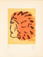 Indian Head by Claes Oldenburg, 1972, Screenprint on Wove Paper, offered May 2026