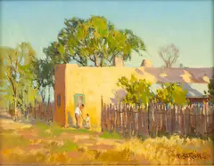 Paul Strisik, Sunny Galisteo, Oil on Masonite