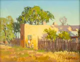 Paul Strisik, Sunny Galisteo, Oil on Masonite