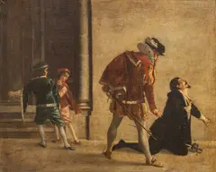 Laslett John Pott, Untitled, 1876, Oil on Canvas, Shakespearian Genre Scene