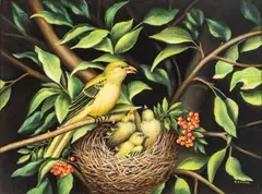 Regina Engelhardt, Oriole, Oil on Canvas