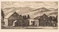 Luigi Lucioni, Summer Shadows, Etching on Paper