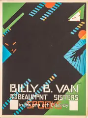 Alfonso Iannelli, Billy B. Van and the Beaumont Sisters, circa 1968, Silkscreen Poster