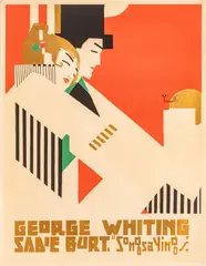 Alfonso Iannelli, George Whiting and Sadie Burt, "Song Sayings", circa 1968, Silkscreen Poster