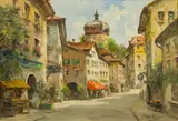 Ernst F. Karger, Bregenz, Austria, circa 1950, Oil on Canvas