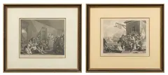 William Hogarth, The Invasion, Plate 1: France, a Rake's Progress, Plate 8, Scene in Bedlam, Engravings on Paper