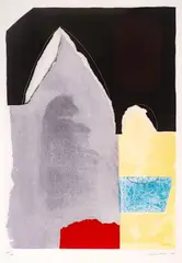 Giuseppe Santomaso, Composition (Sarajevo), 1983, Aquatint Etching in Colors on Paper
