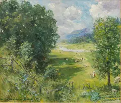Howard Chandler Christy, Valley View, circa 1949, Oil on Canvas