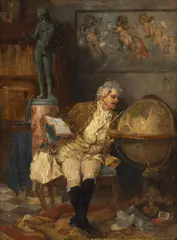 Paul Burmeister, Around the Globe, Oil on Cradled Panel, Ca. 1880s