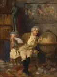 Paul Burmeister, Around the Globe, Oil on Cradled Panel, Ca. 1880s