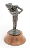 Carl Milles, Flicka Med Katt (Girl Kissing Cat), Bronze Sculpture