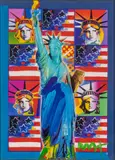 Peter Max, God Bless America III, Mixed Media on Paper