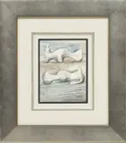 Henry Moore, Sketchbook 1928: the West Wind Relief: Three Works, 1980-83, Collotype on Paper